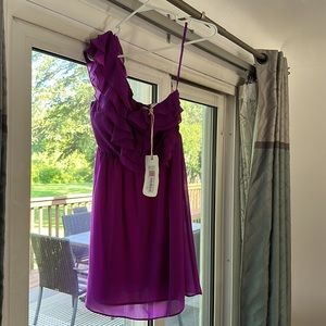 Chelsea & Violet one shoulder cocktail dress fuschia - XS - NWT